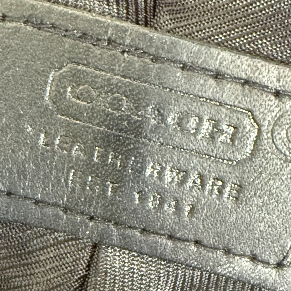 Vtg Coach‎ Wool Herringbone Bucket Hat Leather Trim Gray British Heritage Twee